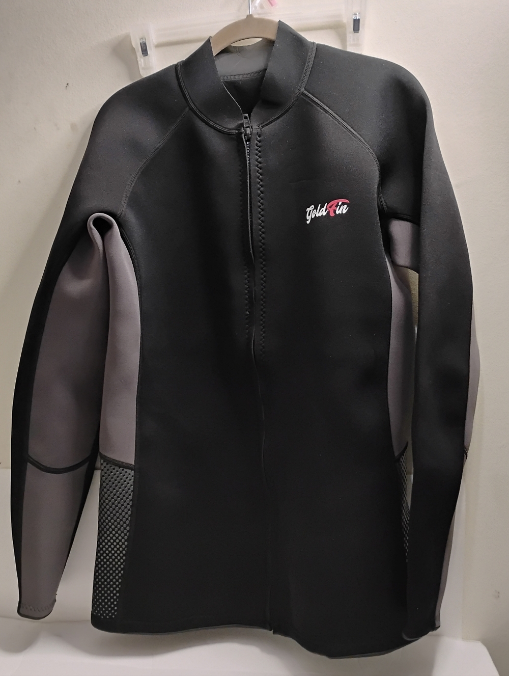 Goldfin Men's Neoprene Wetsuit Top Jacket Gray & Black Size 3X New Without Tags